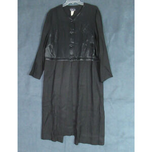 Vintage Cattrell Jacket Womens Size 18WP Black Button Up Top Tunic Goth Vamp